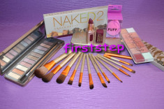 Set trusa machiaj naked 2 urban decay 12 culori + 12 pensule + concealer ruj mat foto