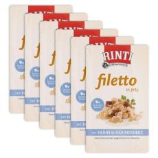 Plic RINTI Filetto Chicken + Chicken Hearts, 6 x 125g foto