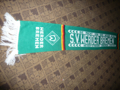 Fular al Suporterilor Echipei de Fotbal SV Werder Bremen Germania , L= 142 cm foto