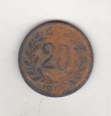 bnk mnd Austria 20 heller 1918 foto