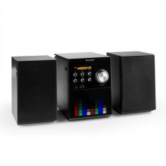 Auna MC-200 LED-uri Micro stereo Bluetooth CD USB MP3 AUX FM LED panou foto