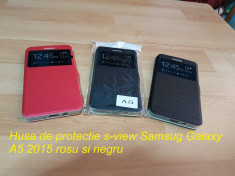 Husa de protectie s-view Samsug Galaxy A5 2015 rosu si negru foto