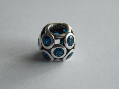 Talisman Pandora din argint -blue whimsical ligths -791153NSB (612) foto