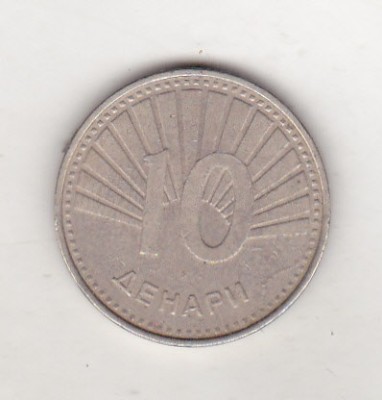 bnk mnd Macedonia 10 dinari 2008 - paun foto