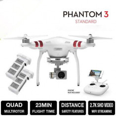 Drona Dji Phantom 3 Standard + Acumulator Suplimentar + Camera 2.7K foto