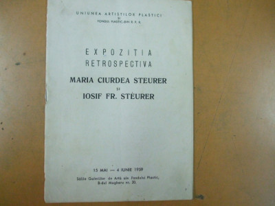 Steurer Maria si Iosif pictura catalog expozitie 1959 Bucuresti galeria Magheru foto