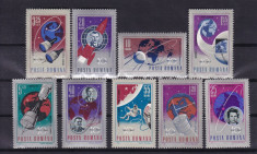 ROMANIA 1967 LP 642 - 10 ANI DE COSMONAUTICA SERIE MNH foto