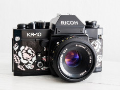 Ricoh KR-10 + Obiectiv la alegere, aparat foto vechi functional, film, colectie foto