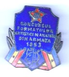 (7) INSIGNA CONCURSUL FORMATIILOR ARTISTICE DE AMATORI DIN ARMATA 1963