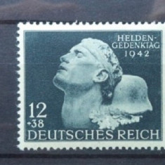 Germania (Reich) 1942 – MILITARI EROI, timbru MNH cu sarniera, DB13