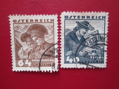 TIMBRE AUSTRIA SERIE STAMPILATA foto