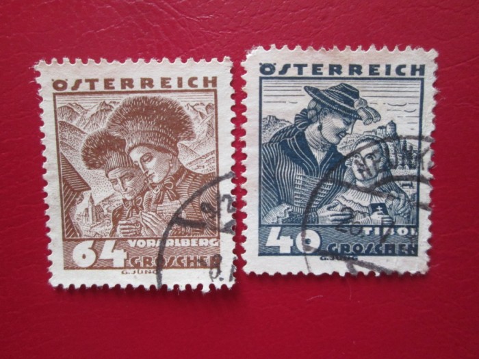 TIMBRE AUSTRIA SERIE STAMPILATA
