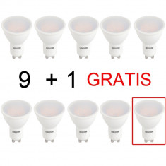 Set 9+1 Gratis Spoturi Led 6W 220V lumina calda DLF 3060 foto