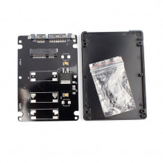 Adaptor-convertor (caddy) SSD Mini pcie mSATA - SATA 2.5Inch ,cu carcasa,sigilat foto