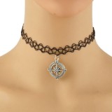 Cumpara ieftin Pandantiv / Choker - Vintage - Retro - Punk Style - Compass