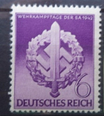 Germania ( Reich ) 1942 ? EMBLEMA SPORT, timbru nestampilat cu sarniera UN100 foto