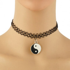 Choker/ Colier / Lantisor - Vintage / Retro / Punk Style - Yin si Yang foto