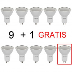 Set 9+1 Gratis Spoturi Led 6W 220V lumina rece DLF 6061 foto