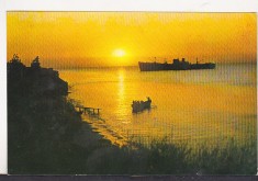 bnk cp Costinesti - Rasarit de soare la mare - uzata foto