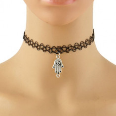 Pandantiv / Choker - Vintage / Retro / Punk Style - HAMSA HAND