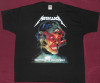 Tricou Metallica-Hardwired to Self Destruct M si L,pe tricou Fruit of the Loom, Negru