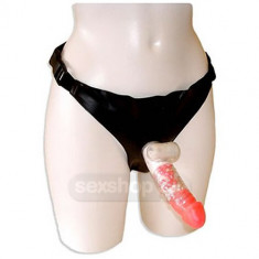 Dildouri strap-on - XTRA Vibrator Strap On cu Rotatii foto