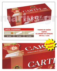 Tuburi de tigari Cartel cu aroma de CAPSUNI - set / 2.000 tuburi pentru tutun foto