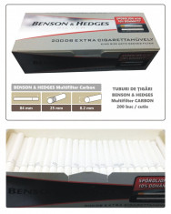 1.000 tuburi Benson Hedges - Multiflitru Carbon / pentru umplut tigari cu tutun foto