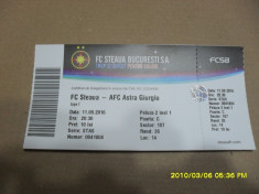 Bilet Steaua - Astra Giurgiu foto