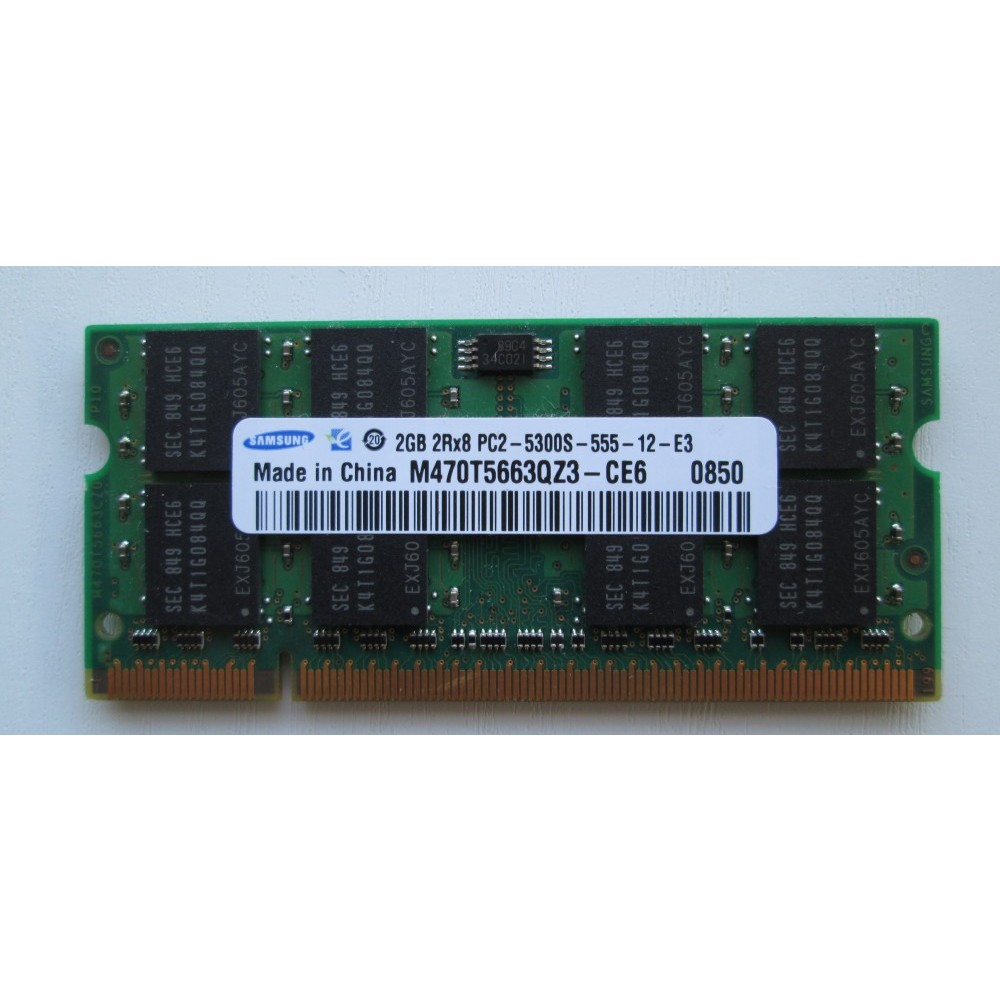 2Gb Memorie laptop Samsung M470T5663QZ3-CE6 DDR2 1x2GB PC2-5300 667MHz ...