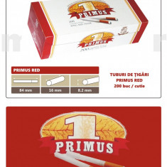 2.000 tuburi de tigari Primus RED, cu filtru rosu pentru injectat tutun