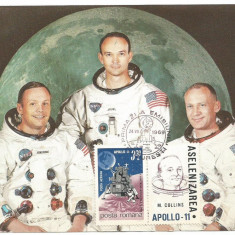 No(2)ilustrata maxima-ASELENIZAREA Echipajul navetei Apollo 11-prima zi