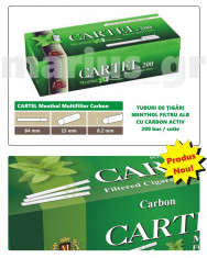 1000 tuburi tigari CARTEL Menthol Carbon Multifilter - mentolate pentru tutun foto