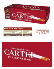 CARTEL FILTER PLUS 20 mm - Pachet 10 cutii tuburi de tigari pentru tutun foto