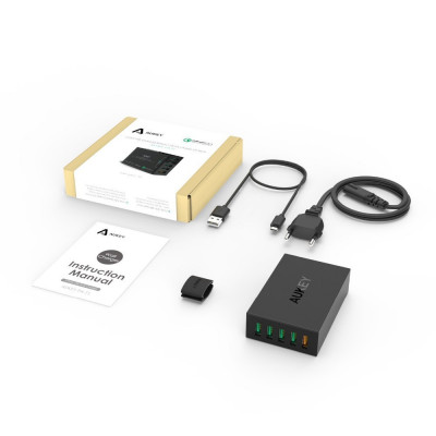 Incarcator universal Aukey Quick Charge 2.0 54W 5 Ports USB [Qualcomm Certified] foto