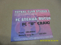 Bilet Steaua - U Craiova foto