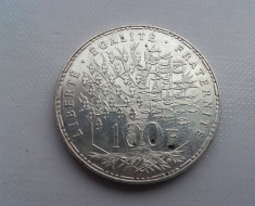 100 franci 1983 moneda argint Franta numismatica bani vechi monede colectie foto