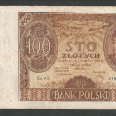 POLONIA 100 ZLOTI ZLOTYCH 1932 [3] P-74a , VF+