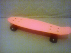 Penny Board - Pennyboard - 22 inch - Deck Portocaliu - Roti Negre foto