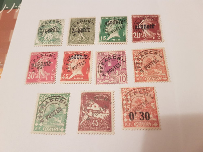 franta/colonii/algeria 1946-47 supratipar/ alegorie-pasteur-vederi