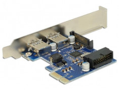 Placa PCI Express cu 2 x porturi externe USB 3.0 si port intern USB 3.0-89315 foto