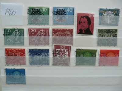 GERMANIA 1960 6 SERII COMPLETE STAMPILATE + 1 SERIE COMPLETA NESTAMPILATA foto