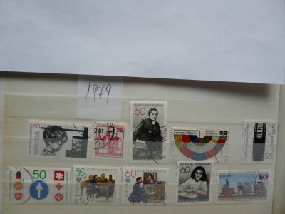 GERMANIA 1979 AN PARTIAL COMPLET STAMPILAT foto