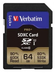 Verbatim Pro+ SDXC U3 64GB foto