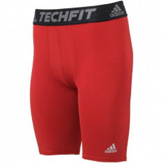 Pantaloni Scurti Compresie, Adidas, TechFit, Rosu-M foto