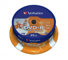 Verbatim DVD-R 16X 4,7GB SPINDLE 25 WIDE PRINTAB foto