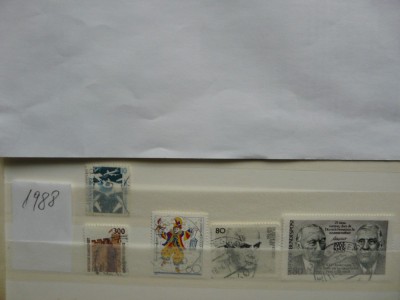 GERMANIA 1988 AN PARTIAL COMPLET STAMPILAT foto