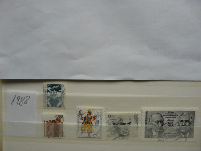 GERMANIA 1988 AN PARTIAL COMPLET STAMPILAT