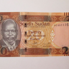 Sudan/South Sudan 20 Pounds 2015 UNC