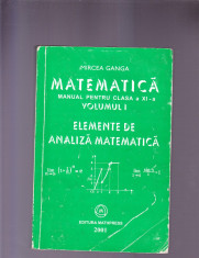 MATEMATICA CLASA 11 VOL 1 foto